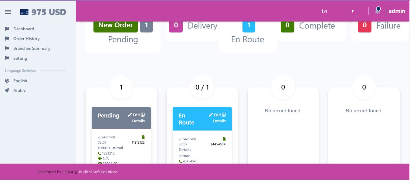 Delivery management system